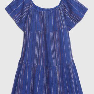NWOT GAP Kids Toddler Shiny Stripe Tiered Dress